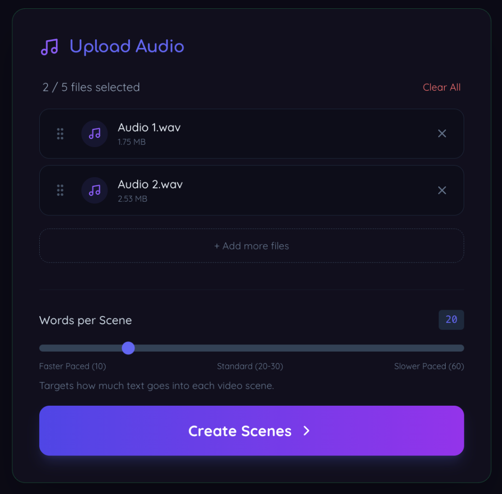 Upload, Record, or Script